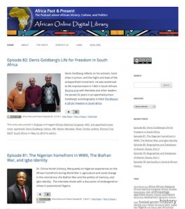 Screenshot of the Africa Online Digital Library Webpage 