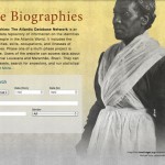 Screenshot of Slave Biographies: The Atlantic Database Network Webpage